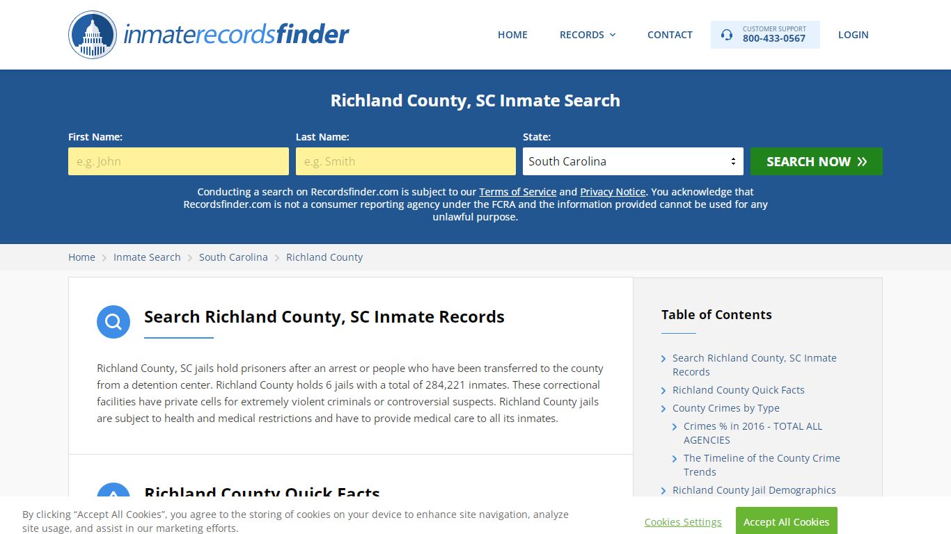 Richland County, SC Inmate Lookup & Jail Records Online